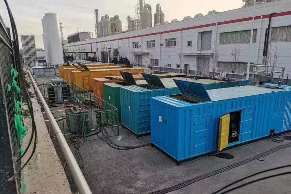 惠州发电机租赁施工现场